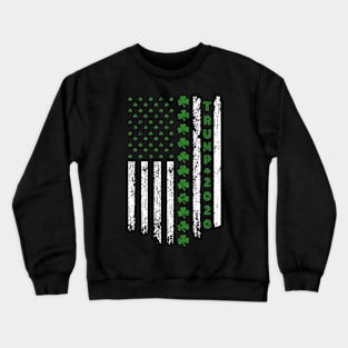 Trump 2020 St. Patrick's Day Irish American Flag Crewneck Sweatshirt